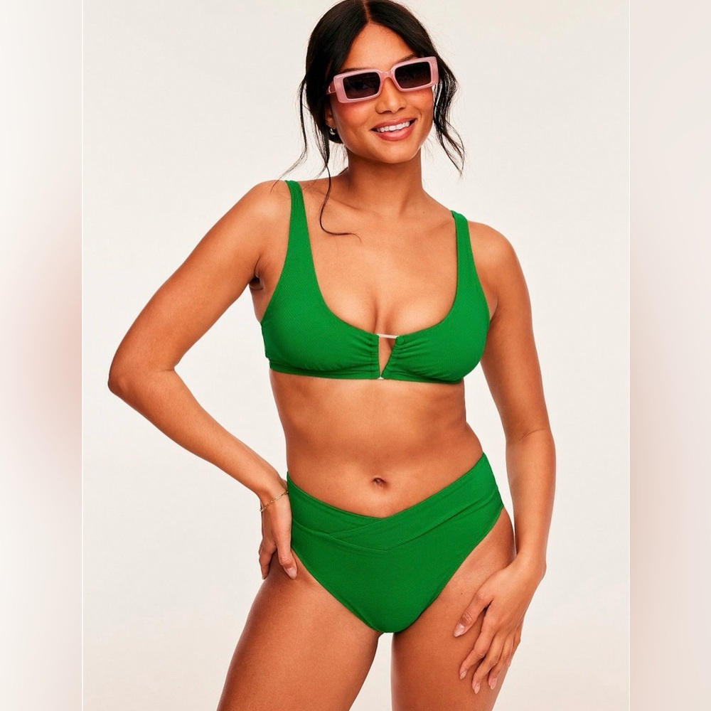 NWT PINK Victoria’s Secret Green Women's Bikini Bottom